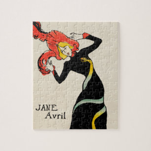 Art Nouveau Dancer Jane Avril von Toulouse Lautrec Puzzle