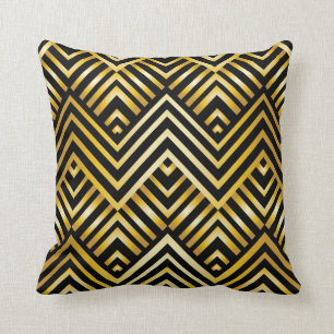 Art Nouveau,Deko,Gold,Schwarz,Chic,elegant,Vintag, Kissen