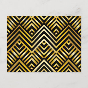 art nouveau,deko,gold,schwarz,chic,elegant,vintage postkarte