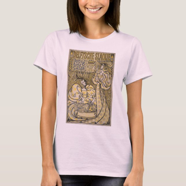 Art Nouveau Delftsche Slaolie Delft T-Shirt (Vorderseite)
