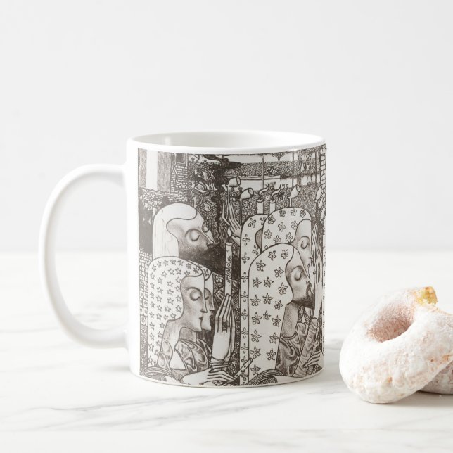 Art Nouveau Delighted Gouda Jan Toorop Kaffeetasse (Mit Donut)