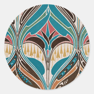 Art Nouveau Design #11 bei Emporio Moffa Runder Aufkleber