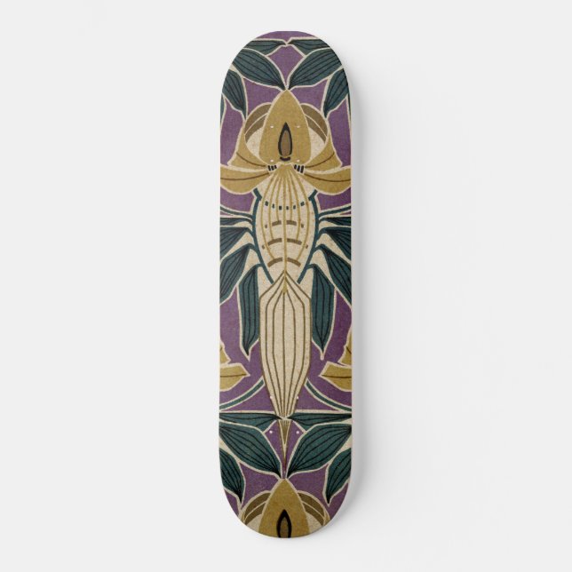 Art Nouveau Design #1 @ VictoriaShaylee Skateboard (Vorderseite)