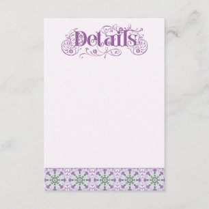 Art Nouveau Distelrad-Lila horizontal Begleitkarte