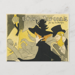 Art Nouveau, Divan Japonais von Toulouse Lautrec Postkarte