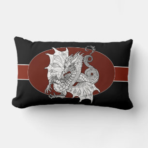 Art Nouveau Dragon Lendenkissen
