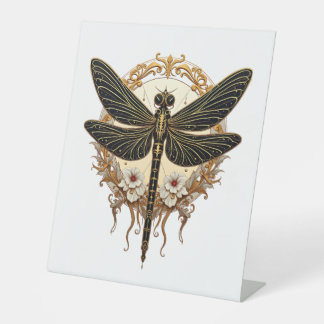 Art Nouveau Dragonfly Elegant Steampunk Sockelschild