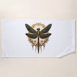 Art Nouveau Dragonfly Elegant Steampunk Strandtuch