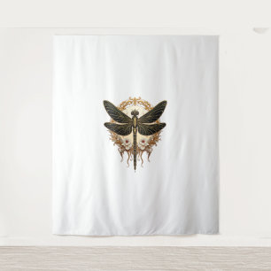 Art Nouveau Dragonfly Elegant Steampunk Wandteppich