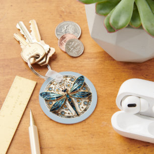 Art Nouveau Dragonfly Sapphires Schlüsselanhänger