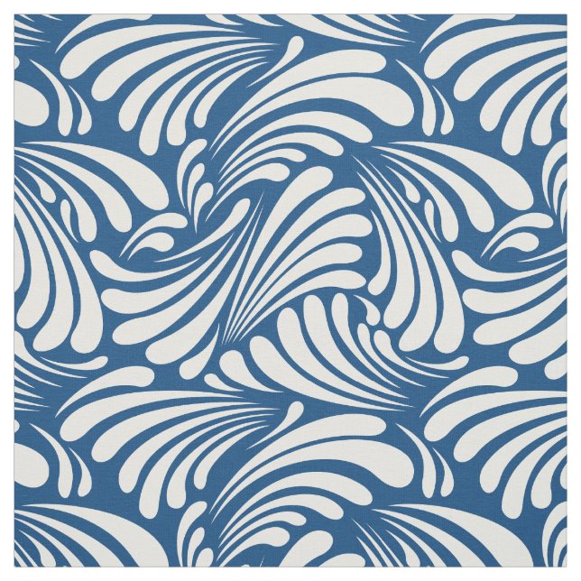 Art Nouveau Dunkelblau Stoff (Muster)