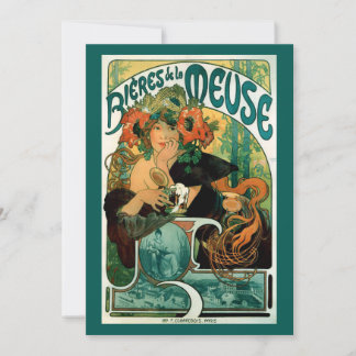 Art Nouveau Einladung von Alphonse (Alfons) Mucha