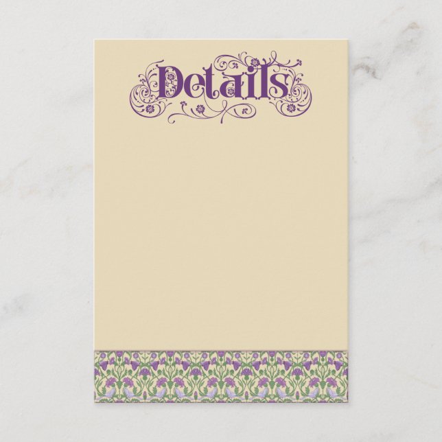 Art Nouveau Elegant Lovebirds Vintage Yellow Begleitkarte (Vorderseite)