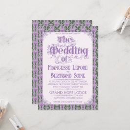 Art Nouveau Elegant Thistle Lilac Einladung