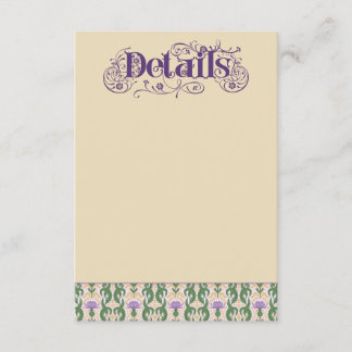 Art Nouveau Elegant Thistle Vintage Yellow Begleitkarte