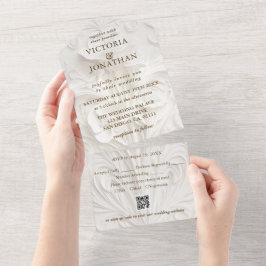 Art Nouveau Elegante Hochzeit All In One Einladung