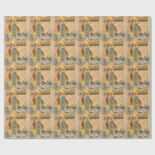 Art Nouveau Elsa Lohengrin Poster mit Schwänen Geschenkpapier