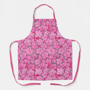 Art Nouveau Erdbeeren und Blätter, rosa und grau Schürze