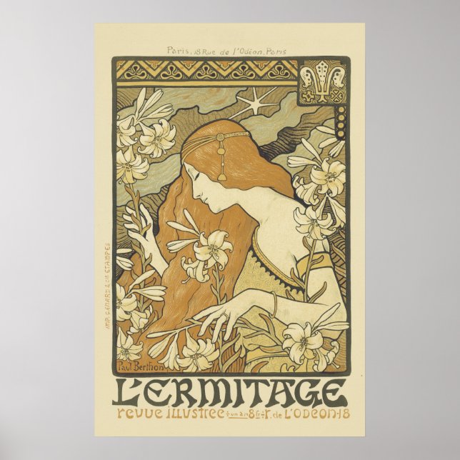 Art Nouveau 'Ermitage Poster (Vorne)