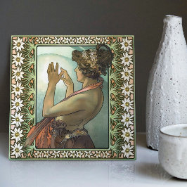 Art Nouveau Étoile Polaire Mucha Edelweiss Dekorat Fliese