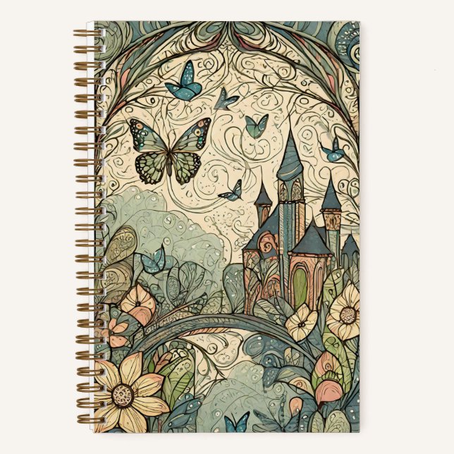 Art Nouveau Fairy Journal Notizbuch (Vorderseite)