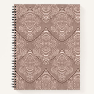 Art Nouveau-Feder-Muster in Erbsen Notizbuch