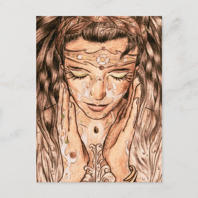 Art Nouveau Fine Art Lady Postkarte (Vorderseite)