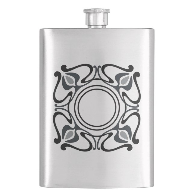 Art Nouveau Flask Flachmann (Vorderseite)