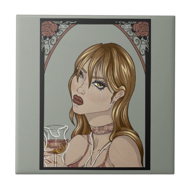 Art Nouveau Fliese (Vorderseite)