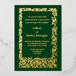 Art Nouveau Floral Border of Walter Crane Folieneinladung