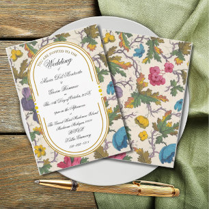 Art Nouveau Floral Calligraphy Einladung