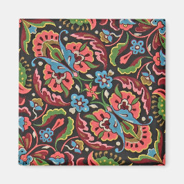 Art Nouveau floral Christopher dresser red jacquer Magnet