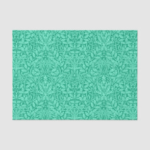 Art Nouveau Floral Damask, Türkis und Aqua Seidenpapier