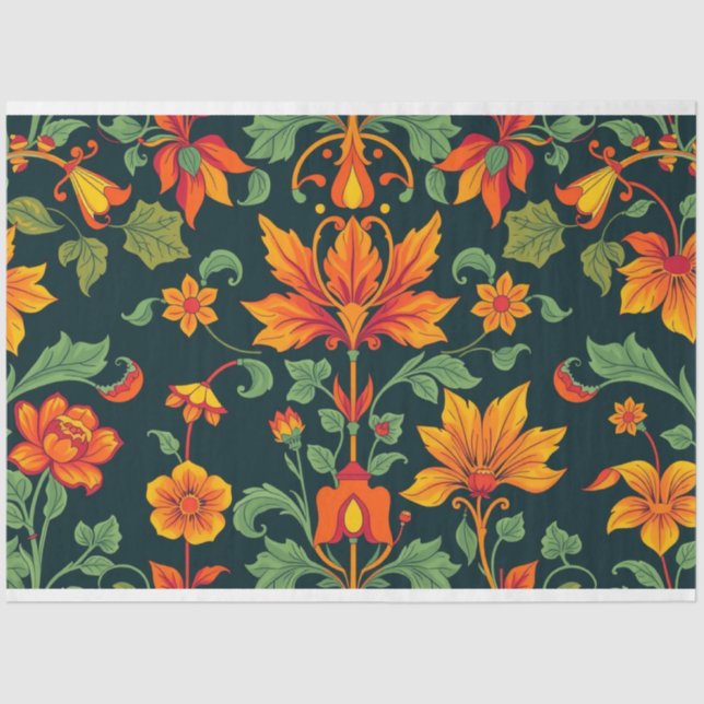 Art Nouveau Floral Decoupage Seidenpapier (Vorderseite)