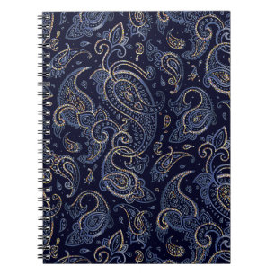 Art Nouveau Floral Denim Design Notizblock