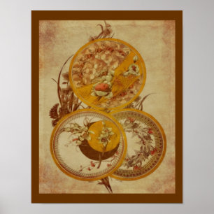Art Nouveau Floral Design Alter Poster