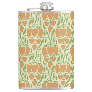 Art Nouveau: Floral Elegante Flachmann