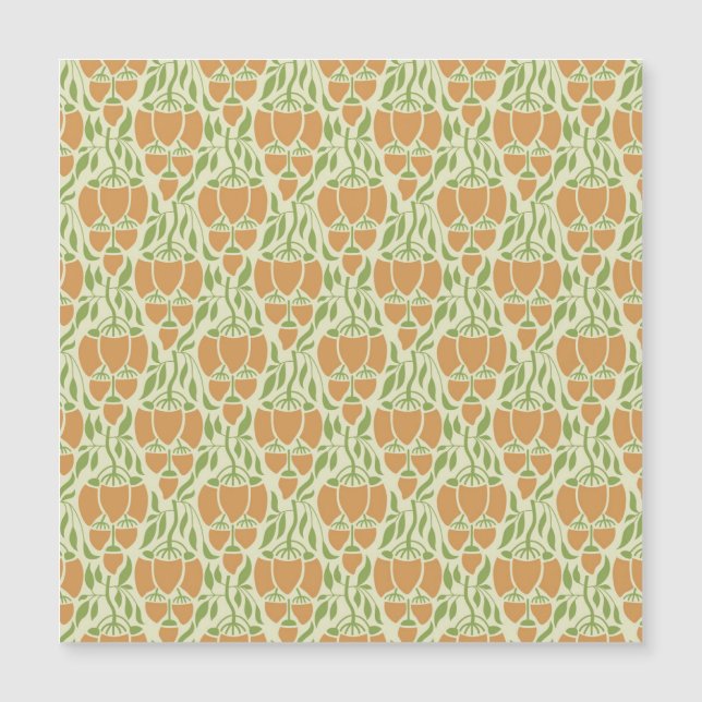 Art Nouveau: Floral Elegante Magnetkarte (Vorderseite)