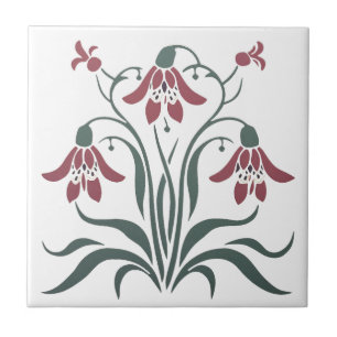 Art Nouveau Floral Fliese