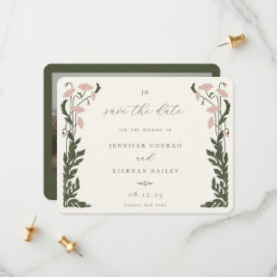 Art Nouveau Floral Frame Foto Save The Date