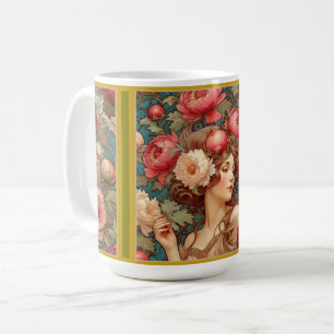 Art Nouveau Floral Frucht Tasse