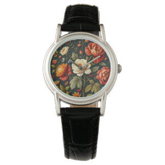 Art Nouveau Floral - Leben in voller Blüte Armbanduhr