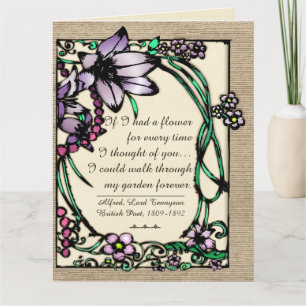 Art Nouveau - Floral Love Poems - Personalized Karte