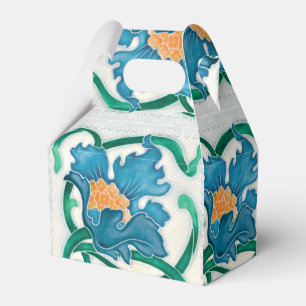 Art Nouveau Floral Majolica Imitate Geschenkschachtel