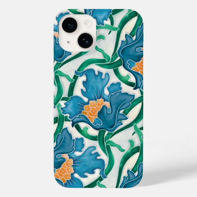 Art Nouveau Floral Majolica Muster Case-Mate iPhone Hülle (Rückseite)