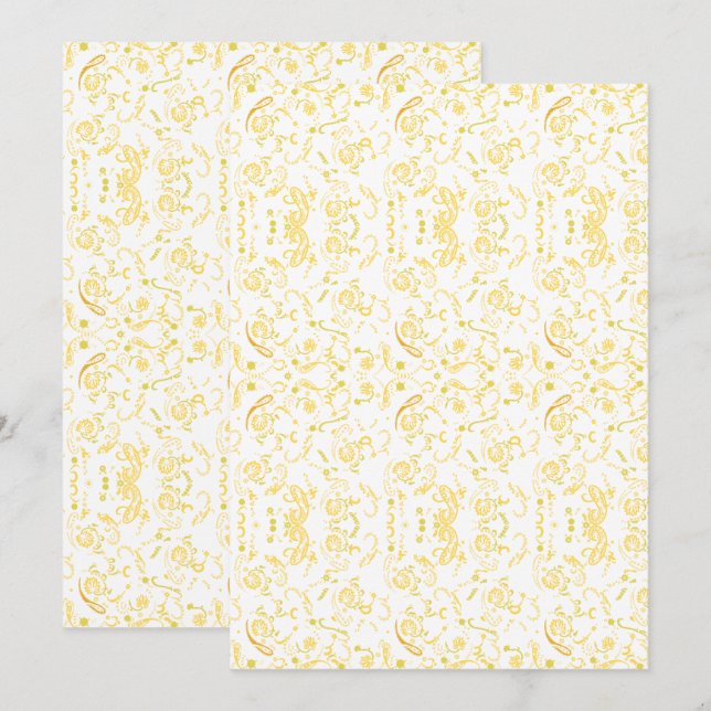 Art Nouveau Floral – Mandala Paisley Poster Art Save The Date (Vorne/Hinten)