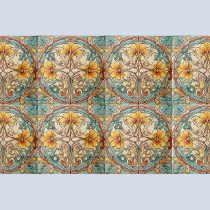 Art Nouveau Floral Motif Fliese