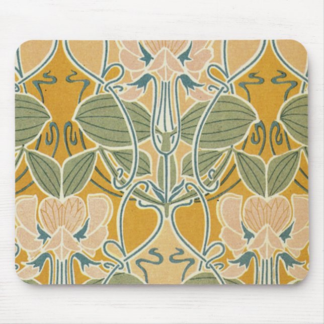 Art Nouveau Floral Mousepad (Vorne)