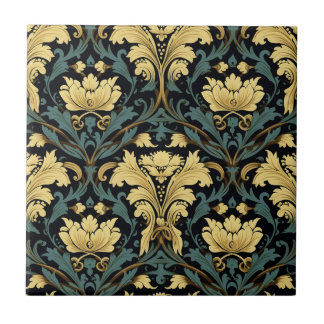 Art Nouveau Floral Pattern Fliese