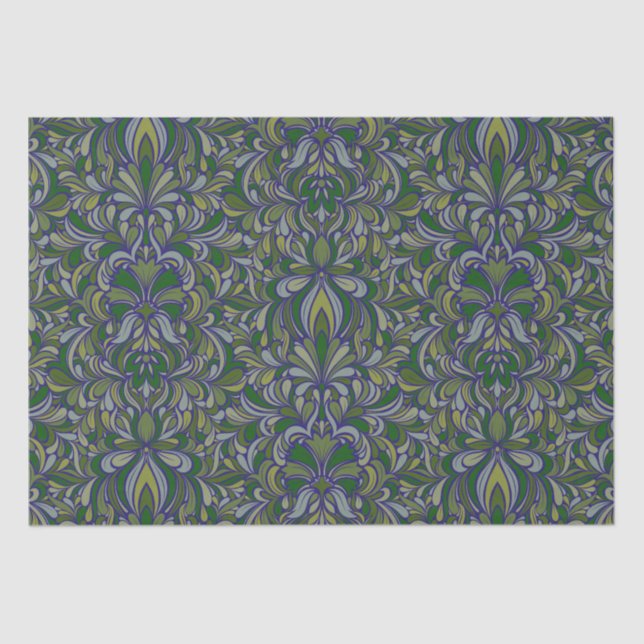 Art Nouveau Floral Seamless Seidenpapier (Vorderseite)